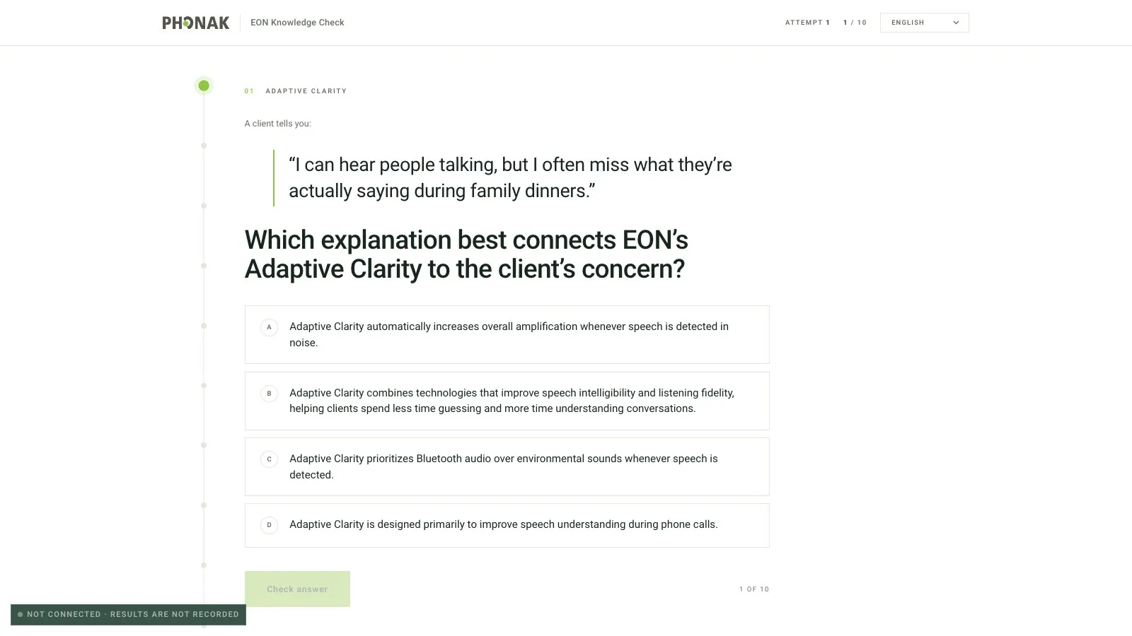 EON knowledge check